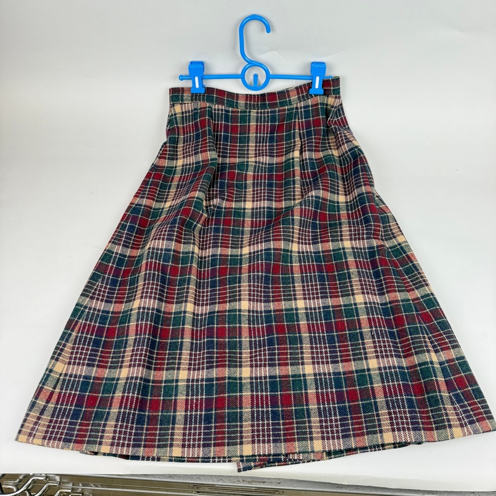 Vintage Ah! Austin Hill Plaid Tartan Kilt Wrap Skirt Size 12 USA Union Made - Picture 3 of 8
